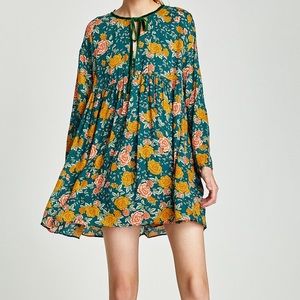 Zara floral babydoll romper/dress